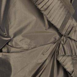 Pre Owned Dior Boutique Brown Pleated Ruffle Detail Sleeveless Tiered Evening Gown S