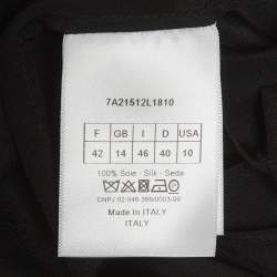 Pre Owned بلوزة ديور تول سوداء مرصعة بالخرز كبيرة