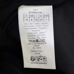 Pre Owned Dior Macrocannage Tweed Short Flare Dress Size 34 Black