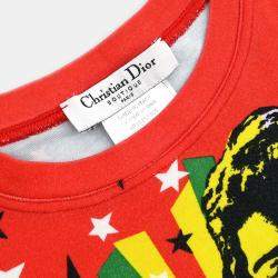 Pre Owned Christian Dior Tank Top Dior Mania Red Blue F 40