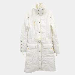 Pre Owned Christian Dior Single Breasted Coat White #38