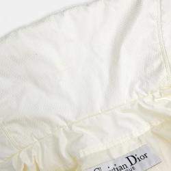 Pre Owned Christian Dior Single Breasted Coat White #38