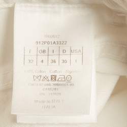 Pre Owned Christian Dior White Denim Straight Fit Jeans XS/Waist 24"