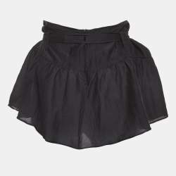 مملوكة مسبقًا تنورة ميني ديور قطن بشعار مميز أسود مقاس كبير