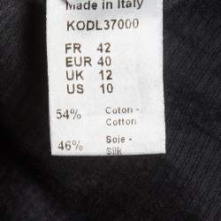 مملوكة مسبقًا تنورة ميني ديور قطن بشعار مميز أسود مقاس كبير