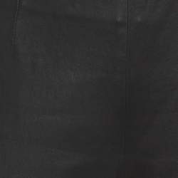 Pre Owned Christian Dior Black Leather Skinny Pants M