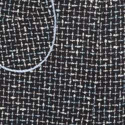 Pre Owned Christian Dior Black Tweed Wrap Mini Skirt M