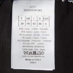 Pre Owned Christian Dior Black Tweed Wrap Mini Skirt M