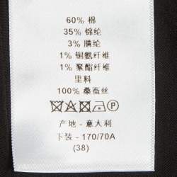 Pre Owned Christian Dior Black Tweed Wrap Mini Skirt M