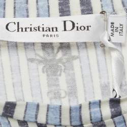 Pre Owned Christian Dior Palm Tree Print Scoop Neck T-Shirt XS
