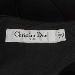 Pre Owned تاپ كريستيان ديور قطن مزيج أسود بلا أكمام مقاس متوسط - ميديام