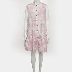 Pre Owned Christian Dior Pink Cotton Dioriviera Short Dress XL