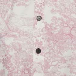 Pre Owned Christian Dior Pink Cotton Dioriviera Short Dress XL