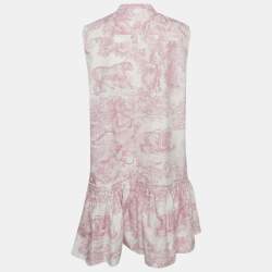 Pre Owned Christian Dior Pink Cotton Dioriviera Short Dress XL