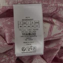 Pre Owned Christian Dior Pink Cotton Dioriviera Short Dress XL