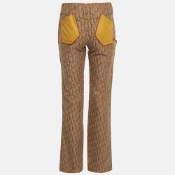 Pre Owned Christian Dior Boutique Brown Monogram Denim Rasta Jeans M