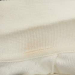 Pre Owned قميص بولو ديور أبيض بشعار ديوريفيرا محبوك مقاس متوسط