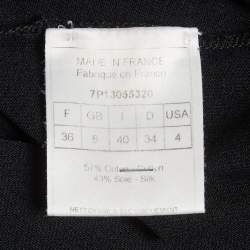 مملوكة مسبقًا توپ مجعد تريكو أسود كريستيان ديور م قاس صغير (سمول)