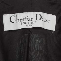 Pre Owned Christian Dior Boutique Black Satin Short Coat S