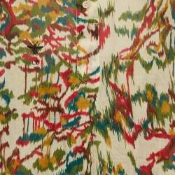 Pre Owned Dior Multicolour Floral Print Cotton Shirt and Midi Skirt Suit M