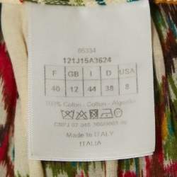 Pre Owned Dior Multicolour Floral Print Cotton Shirt and Midi Skirt Suit M
