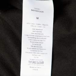 Pre Owned Dior Black J'Adior 8 Printed Cotton Knit T-Shirt M