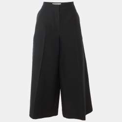 Pre Owned Christian Dior Black Wool & Silk Culottes M