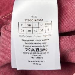 مملوكة مسبقًا جاكيت بلا أكمام دنيم وردي كريستيان ديور مقاس متوسط (ميديوم)