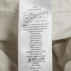 Pre Owned Dior White Printed Denim Regular Fit Shorts M