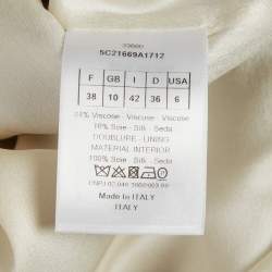 Pre Owned Christian Dior Grey Viscose Blend Crew Neck Mini Dress M