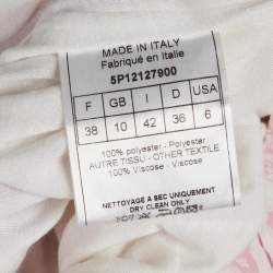 Pre Owned Christian Dior Vintage White Cherry Blossom Diorissimo Synthetic Jacket M