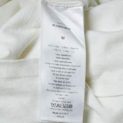 Pre Owned Dior Ivory Diorangeles Cotton & Linen Crew Neck T-Shirt M