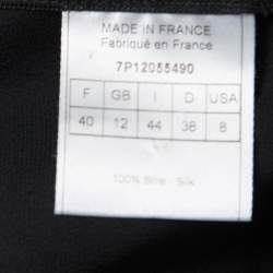 Dior Black Silk Satin Draped One Shoulder Top M