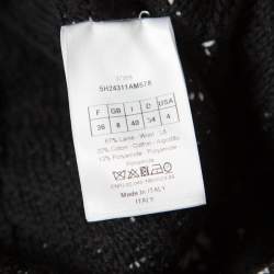 Christian Dior Monochrome Wool Blend Fringed Car Wash Skirt S