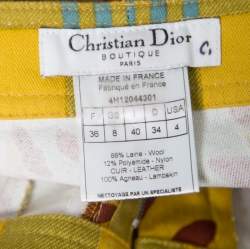 Dior Multicolor Printed Embellished Belt Jeans S