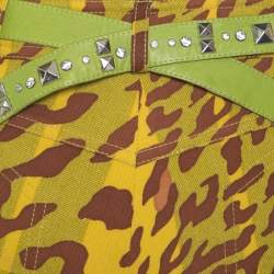 Dior Multicolor Printed Embellished Belt Jeans S