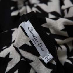 Dior Monochrome Houndstooth Paneled Wool Dress S