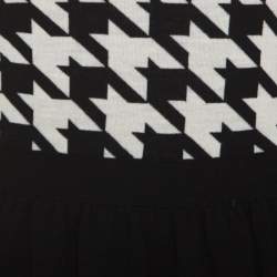 Dior Monochrome Houndstooth Paneled Wool Dress S