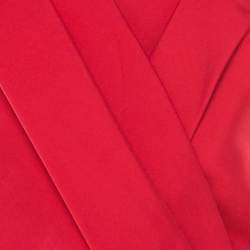 Christian Dior Rouge Red Cotton Silk Pleated Bodice Sleeveless Sheath Dress L