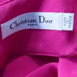 Dior Pink Crepe Neck Tie Draped Back Detail Sleeveless Jumpsuit M