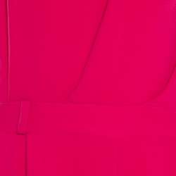 Dior Pink Crepe Neck Tie Draped Back Detail Sleeveless Jumpsuit M