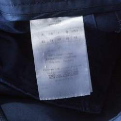 Dior Dark Blue Cotton High Waist Flared Pants L