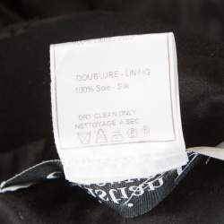 Pre Owned Dior Boutique Black Wool Ruffled Lace Collar and Cuff Detail Jacket XL