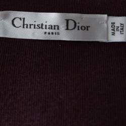 Dior Dark Purple Lurex Knit Ombre Sleeveless Sweater L 