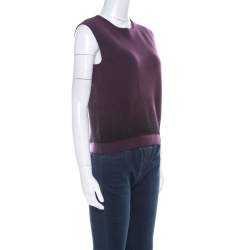Dior Dark Purple Lurex Knit Ombre Sleeveless Sweater L 