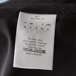 Pre Owned Dior Black & White Tweed Sleeveless Double Breasted Fold Over Crop Top S
