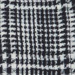 Pre Owned Dior Black & White Tweed Sleeveless Double Breasted Fold Over Crop Top S