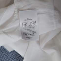Pre Owned Dior White Cotton Scallop Detail Sleeveless Top S