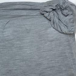 Pre Owned Dior Grey Silk Knit Floral Applique Detail Sleeveless Top S