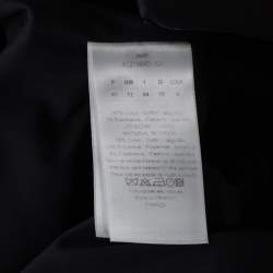Pre Owned Christian Dior Black Cotton Sleeveless Contrast Hem Detail Dress M